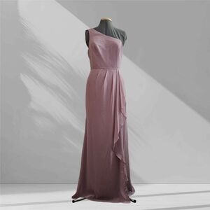 Elegant Mauve One-Shoulder Dress